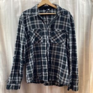 Mens H&M Divided‎ Plaid Button Down Shirt Long Sleeve Casual Flannel Large